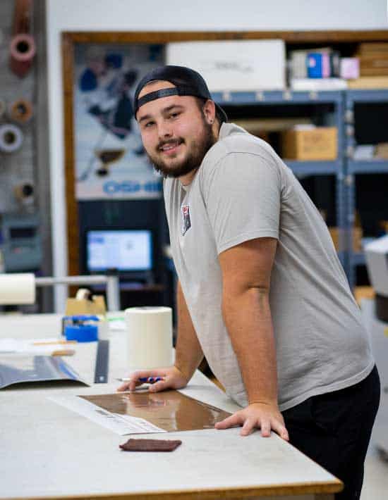 Vinyl Team at Engraphix Tyler Hunter Smiling