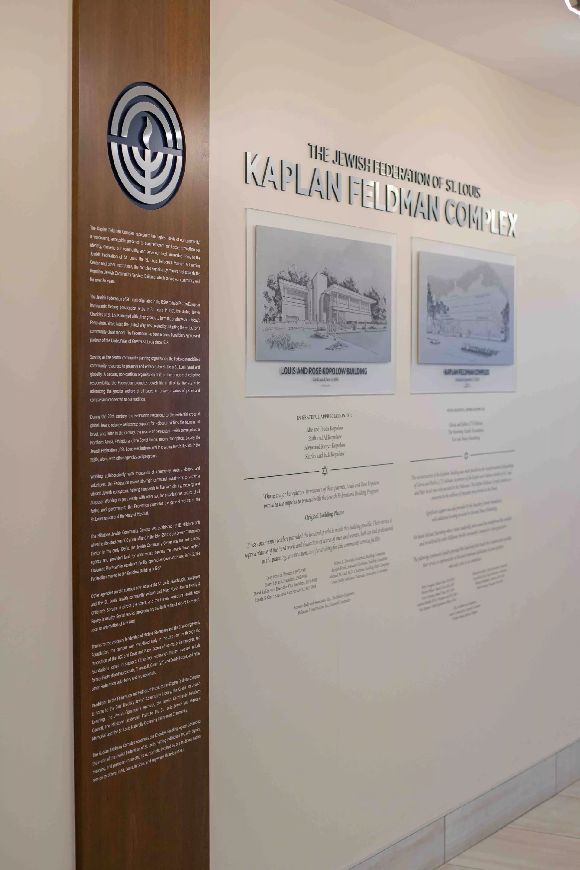 Interpretive display of jewish federation lobby and the creation of the business
