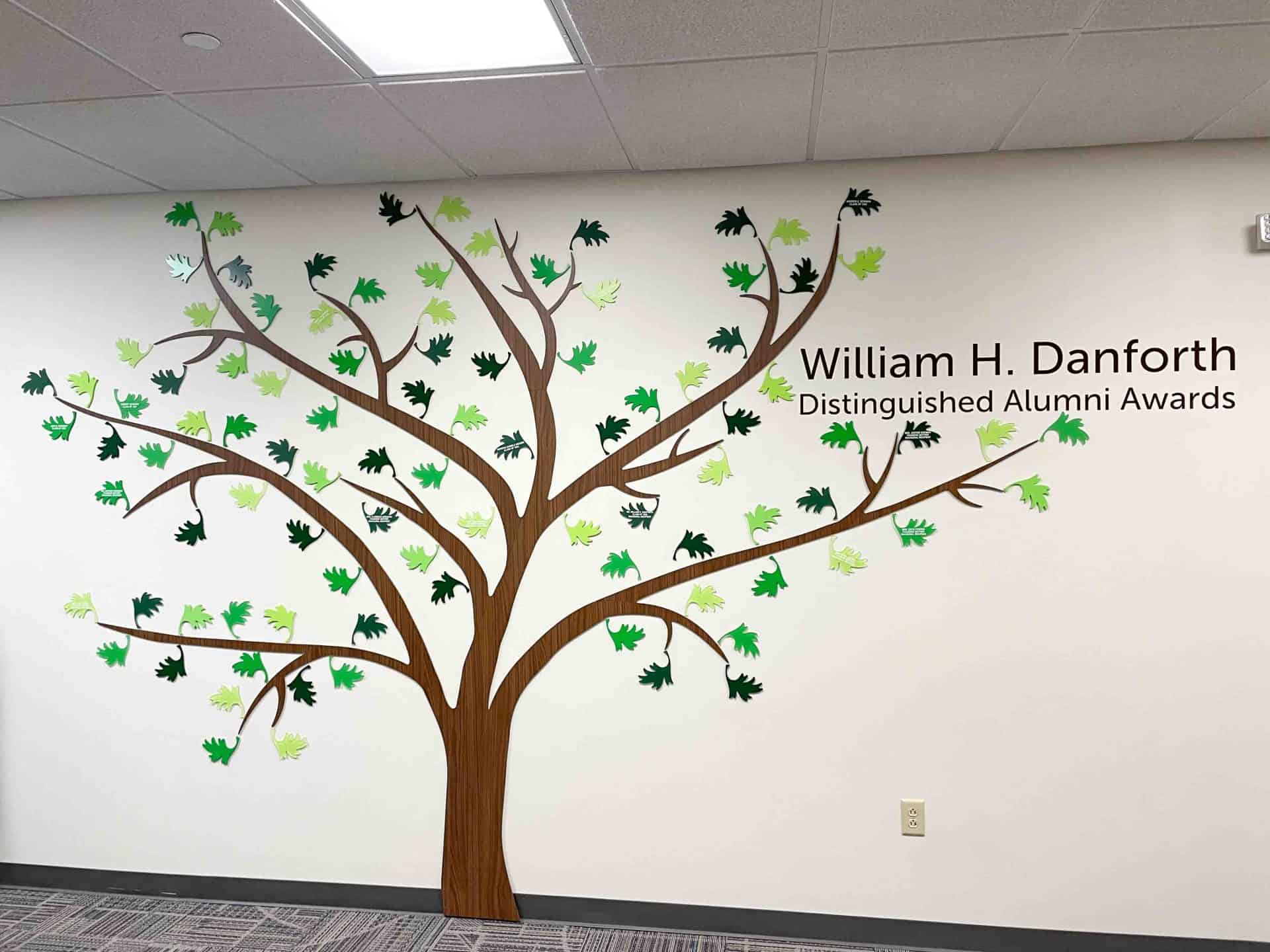 Custom Tree donor wall with leaves for donor names