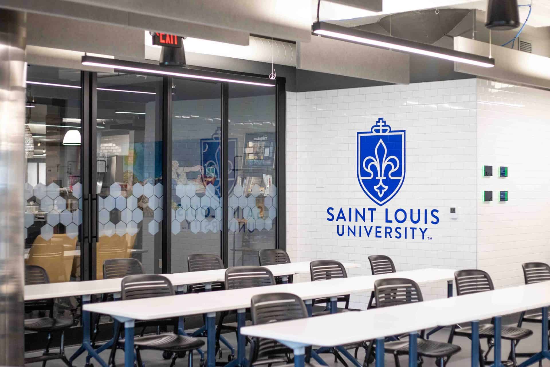 kitchen classroom logo wall on tile for Deli Star's educational kitchen