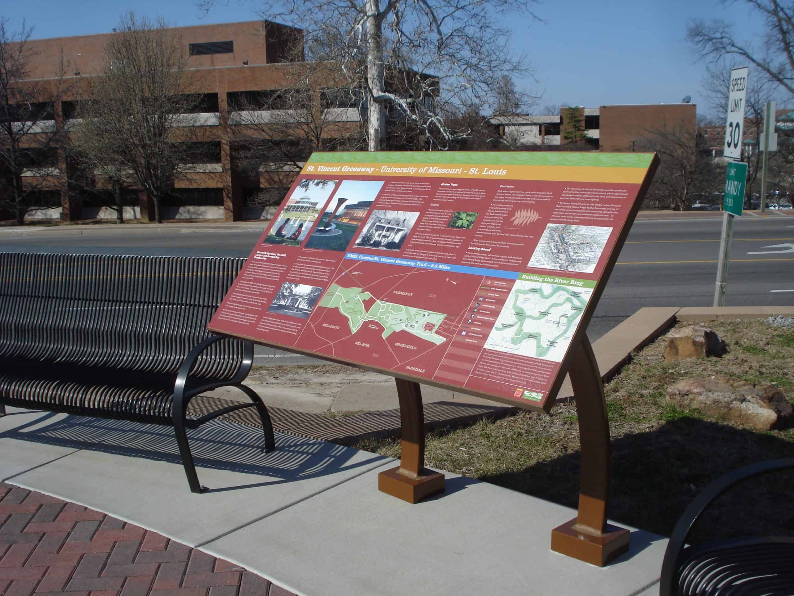 interpretive display for the greenway history