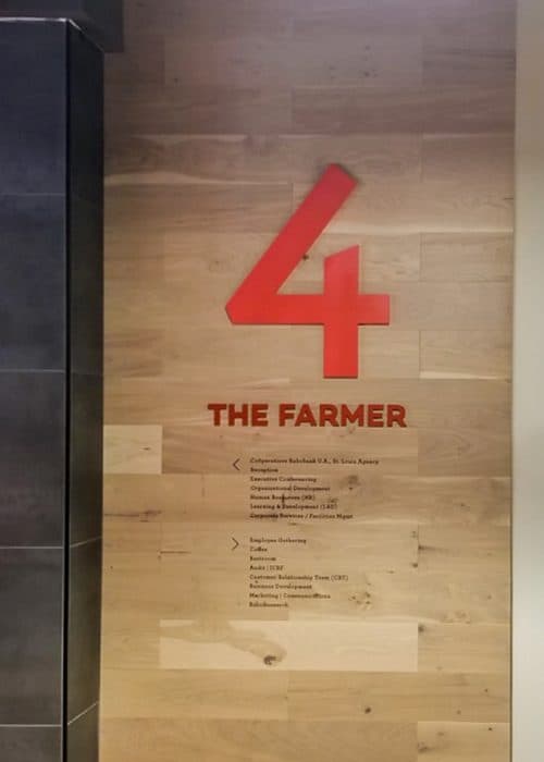Floor Directory Signage at Rabo Agrifinance Engraphix Architectural Signage, Inc.