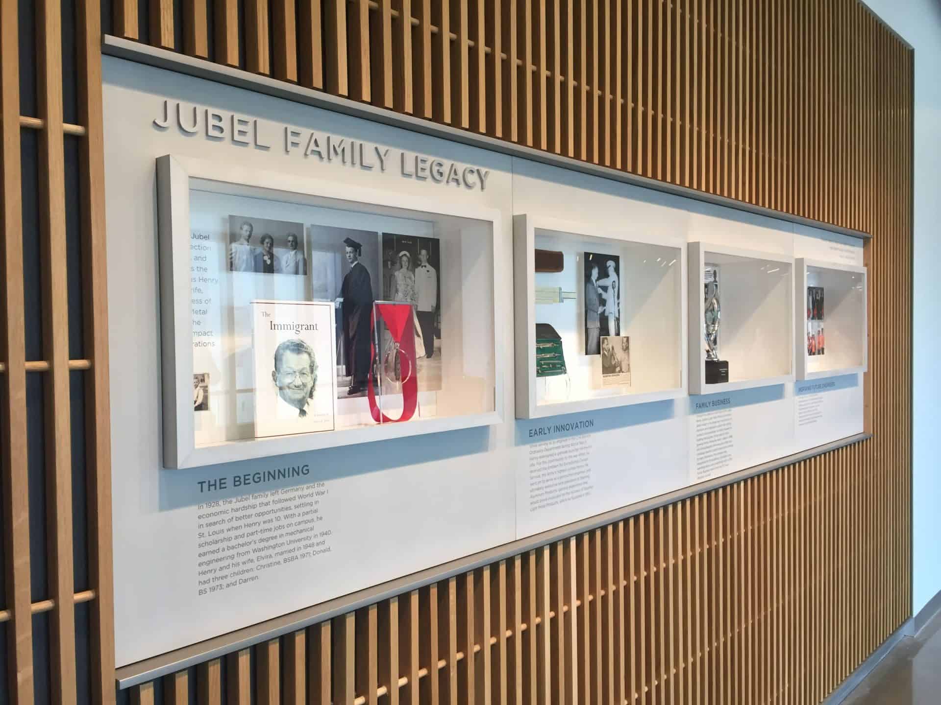 Interpretive display for Jubel Family Legacy exhibit